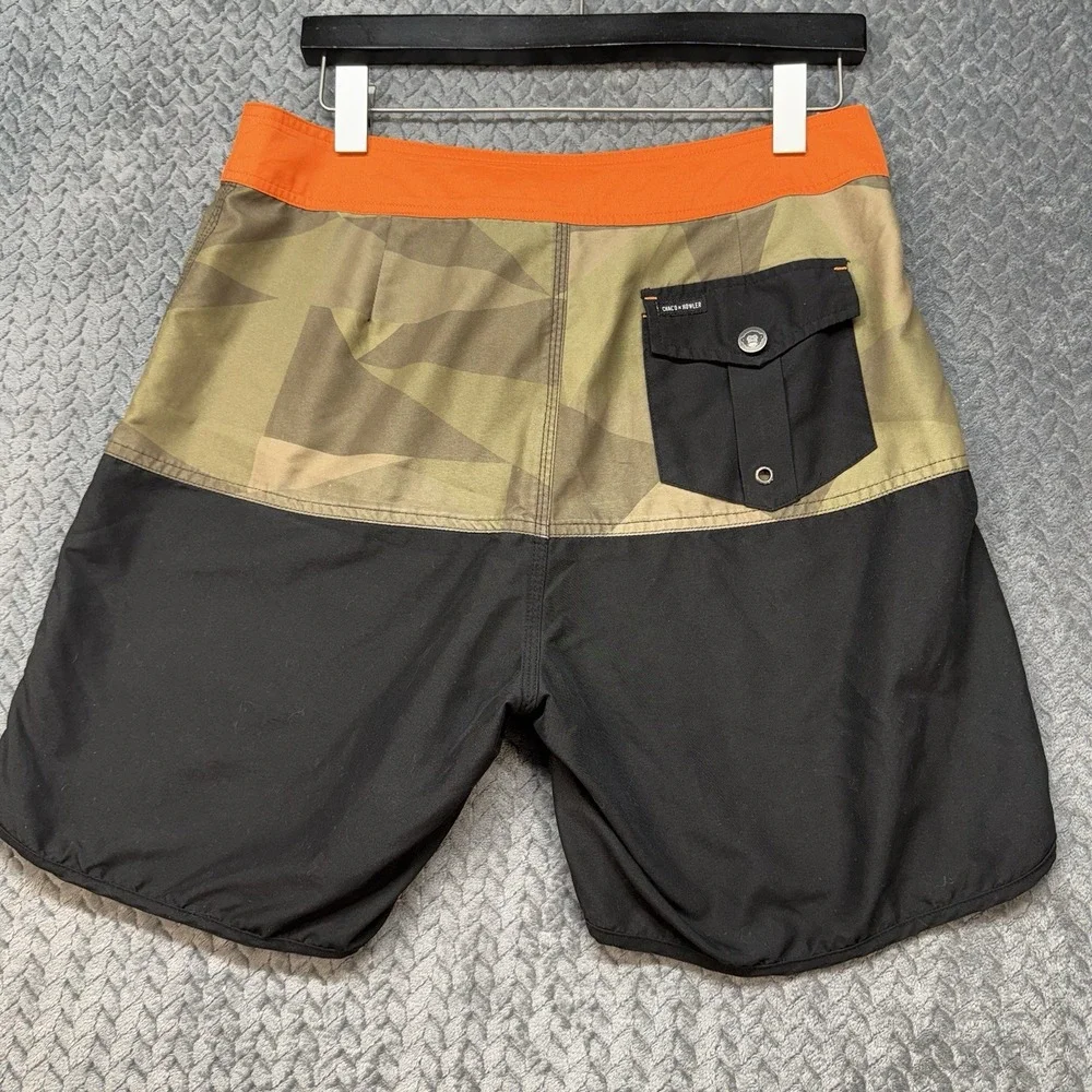 Howler Brothers x Chaco Board Shorts Size 32 Geometric Camo Trunks Surf‎ Swim